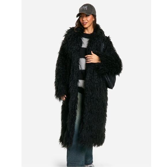 Jackets & Blazers - Premium Mongolian Faux Fur Coat